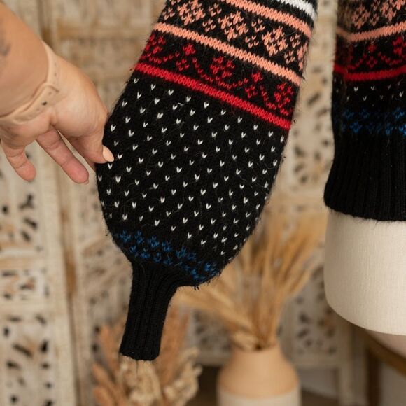 American Eagle Mock Neck‎ Snowflake Sweater size XS - Picture 10 of 11